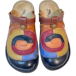 Spring Step Lollipop Leather Clogs Mule Multicolor Slip On US 10.5-11 EU 42